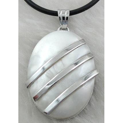 Acrylic Necklace, alloy, rubber cord