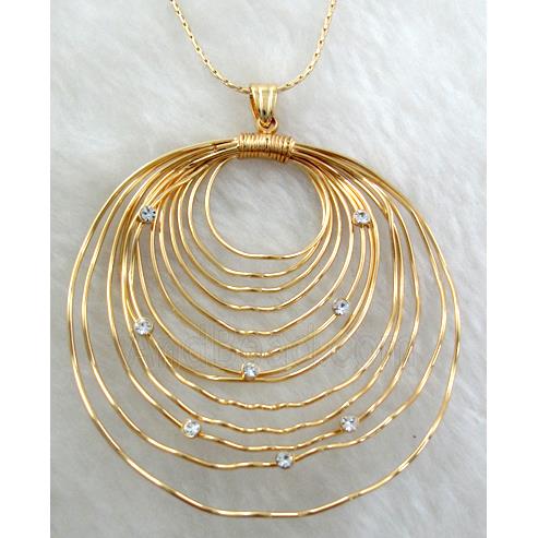 Handcraft Necklace, copper, gold plated, nickel free, lead free