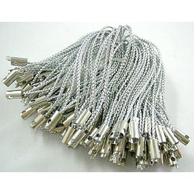 Mobile phone cord, silver