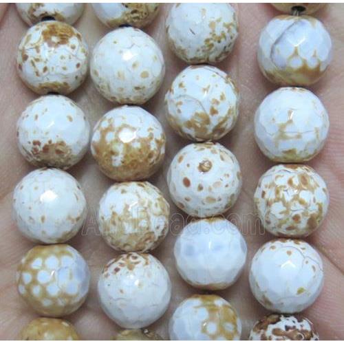 Tibet Agate Stone bead, faceted round