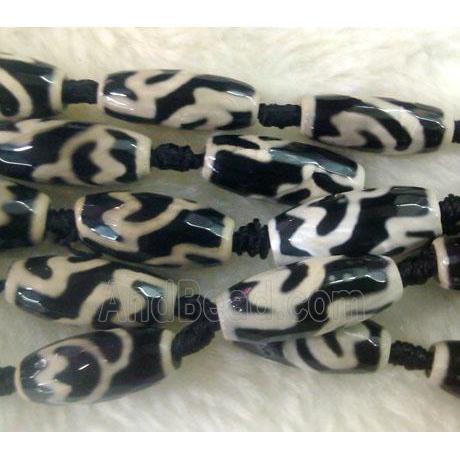 tibet Agate Stone beads, faceted rice