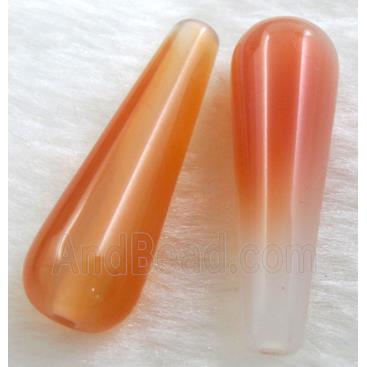 Natural dragon veins Agate bead, teardrop, red dye