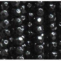 agate beads, faceted round, black