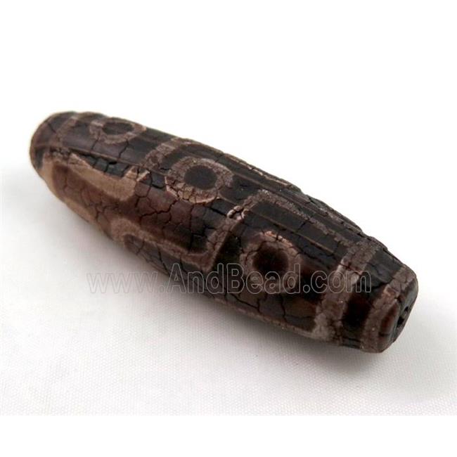 natural tibetan Dzi beads, barrel