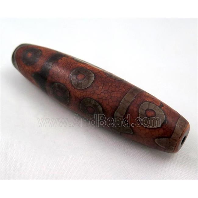 natural tibetan Dzi beads, barrel