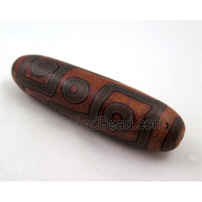 natural tibetan Dzi beads, barrel