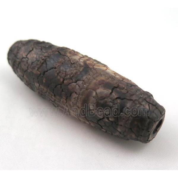 natural tibetan Dzi beads, barrel