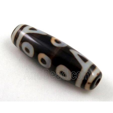 natural tibetan Dzi beads, barrel
