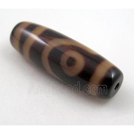 natural tibetan Dzi beads, barrel