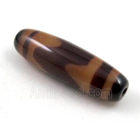 natural tibetan Dzi beads, barrel