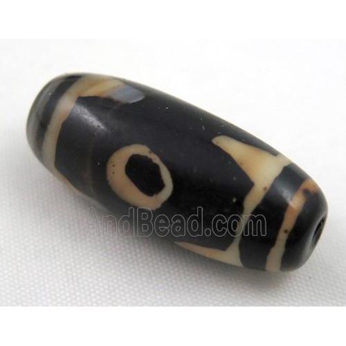 natural tibetan Dzi beads, barrel