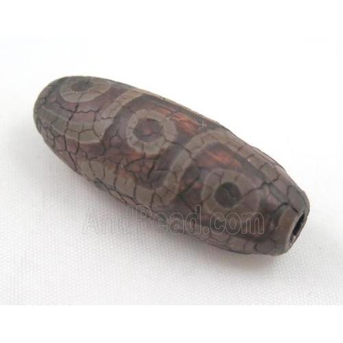 natural tibetan Dzi beads, barrel