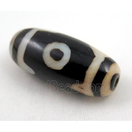 natural tibetan Dzi beads, barrel