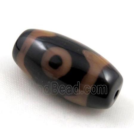 natural tibetan Dzi beads, barrel