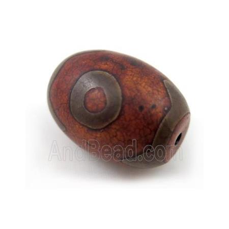 natural tibetan Dzi beads, barrel