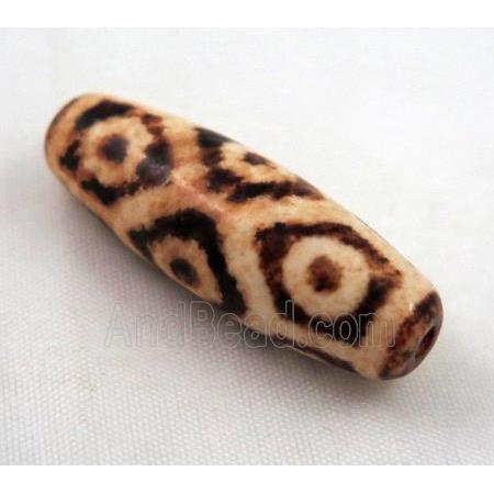 natural tibetan Dzi beads, barrel