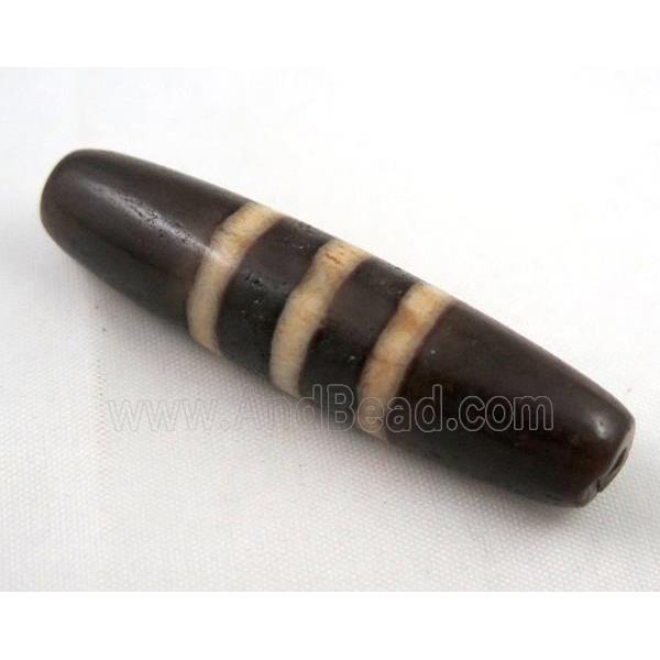 natural tibetan Dzi beads, barrel