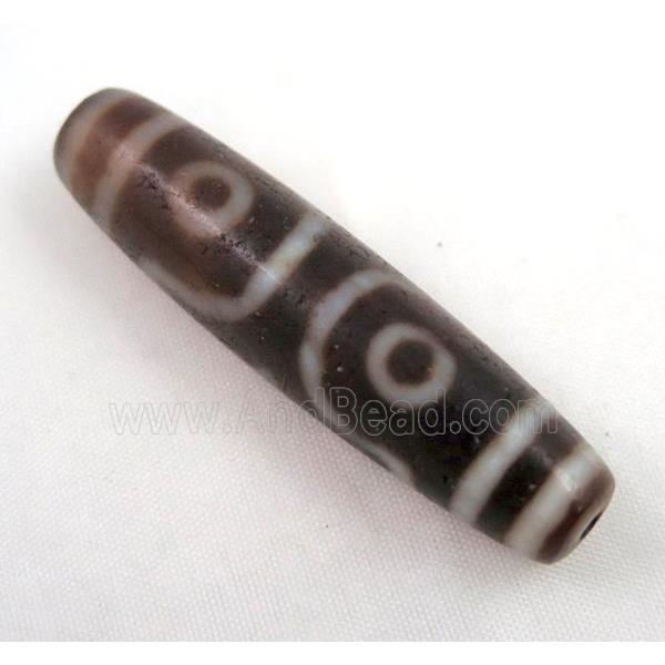 natural tibetan Dzi beads, barrel, antique red