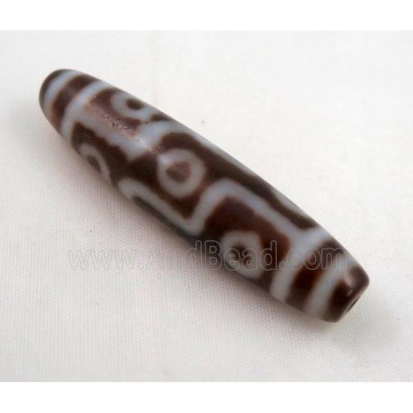 natural tibetan Dzi beads, barrel, antique red