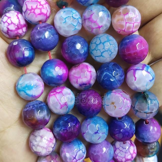 dichromatic Agate Beads, colorful, faceted round