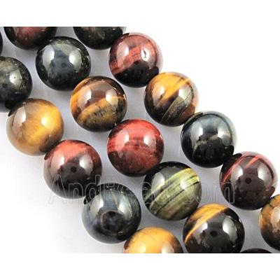 rainbow Tiger eye stone beads, AB Grade, Round