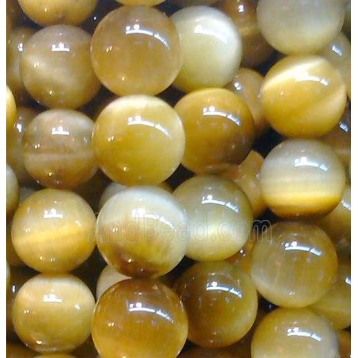 golden Tiger eye beads, AA Grade, round