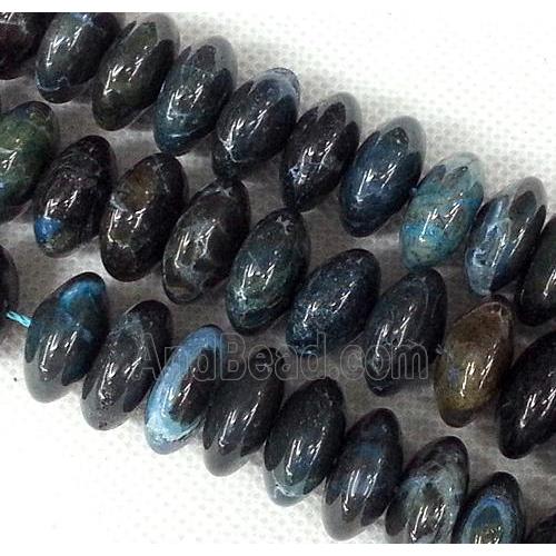 blue Agate beads, rondelle