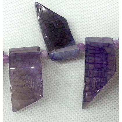 purple Agate slice beads Necklace Chain