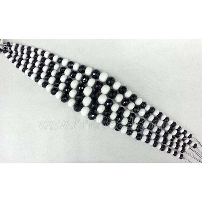 Agate stone beads for necklace, faceted abacus