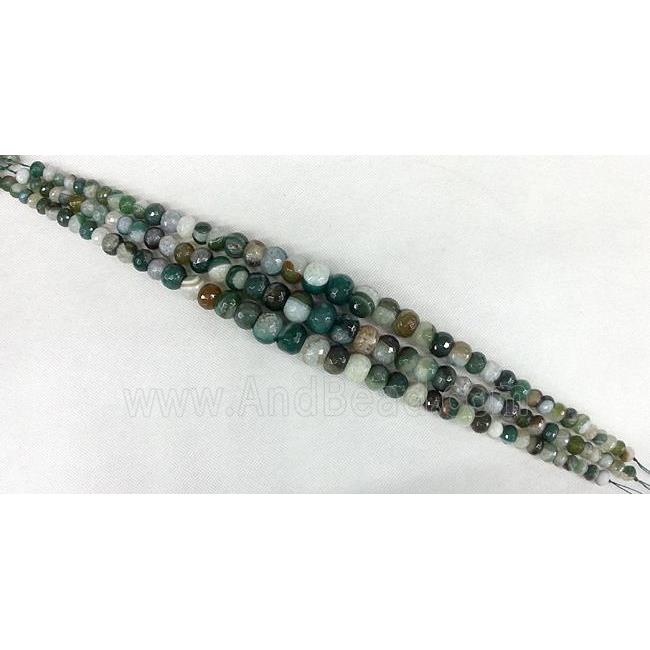 green Druzy Agate rondelle beads Necklace Chain