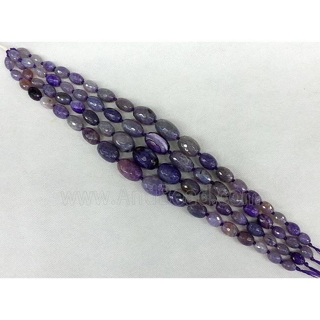 purple Agate barrel beads Necklace Chain