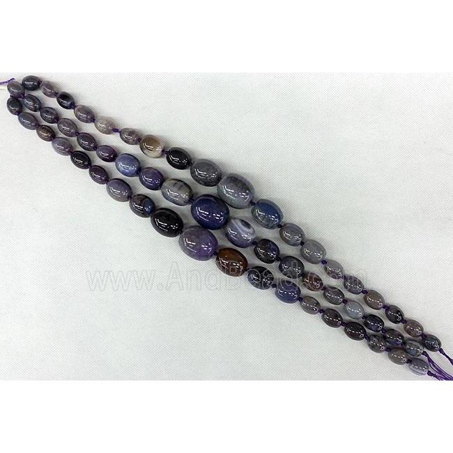 purple Agate barrel beads Necklace Chain