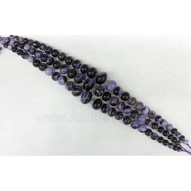 purple Druzy Agate rondelle beads Necklace Chain