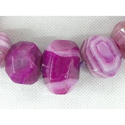 hotpink Agate Necklace Chain, rondelle