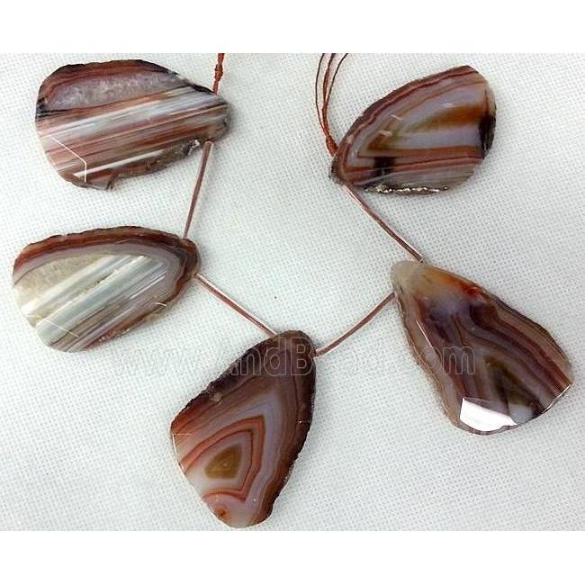 Agate pendant, freeform Slice