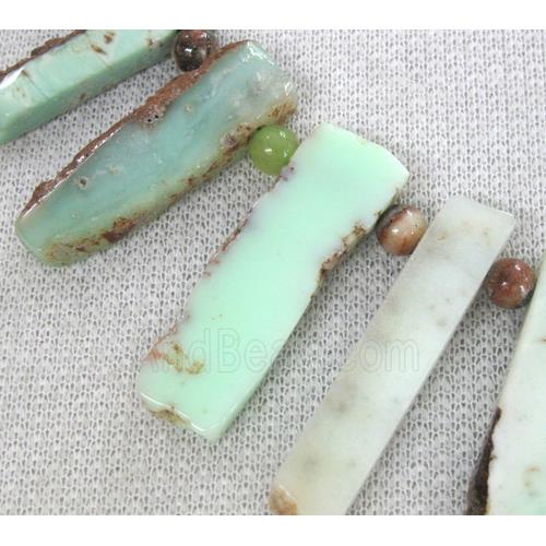natural Australian chrysoprase bead, freeform slice