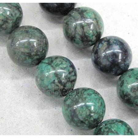 round Chrysocolla Beads, green