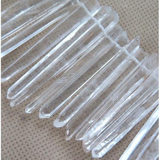 clear quartz bead stick for necklace
