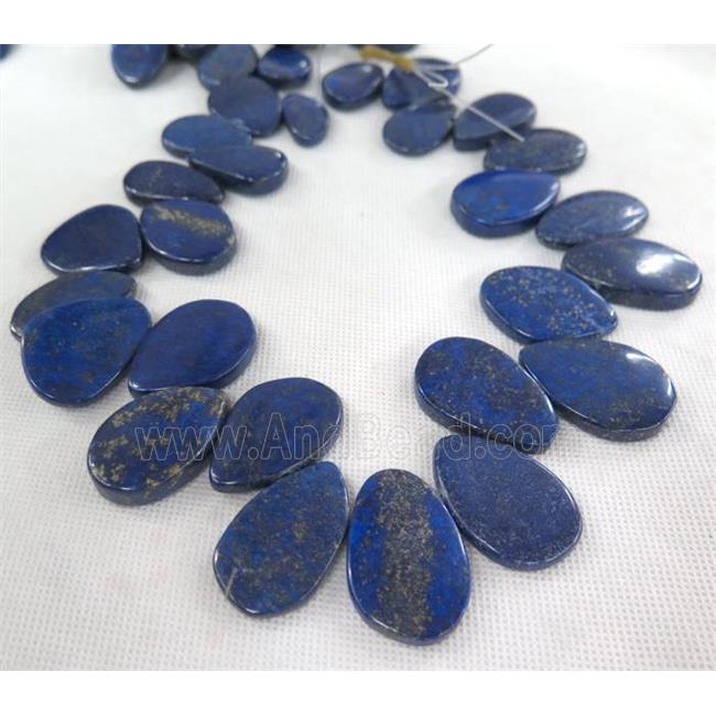 lapis lazuli bead for necklace, teardrop