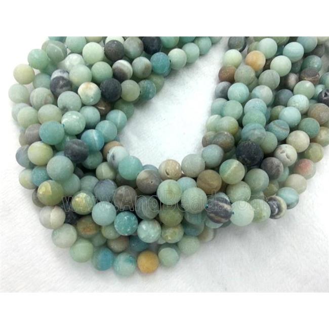 round matte Amazonite Beads