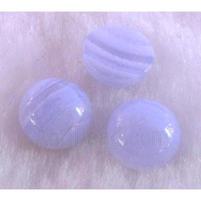 blue lace agate cabochon, round