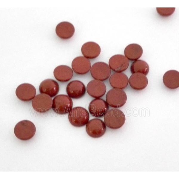 red jasper cabochon, round