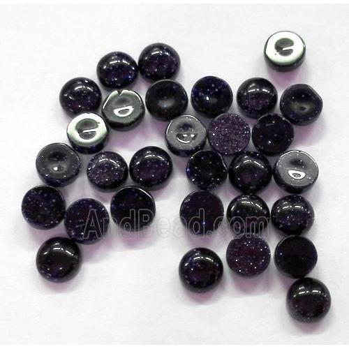 Blue SandStone cabochon, round