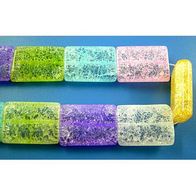 Chinese Crackle Crystal beads, rectangle