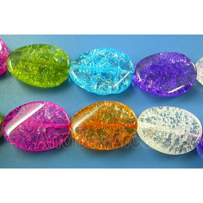 Chinese Crackle Crystal beads, twist