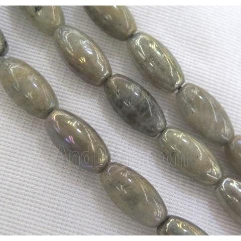 Labradorite Stone bead, rice, AB color