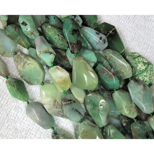 natural Chrysoprase bead, freeform