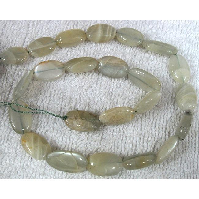 Natural silver moonstone bead, freeform