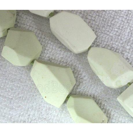 Natural lemon stone bead, freeform