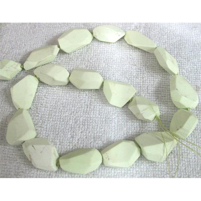 Natural lemon stone bead, freeform